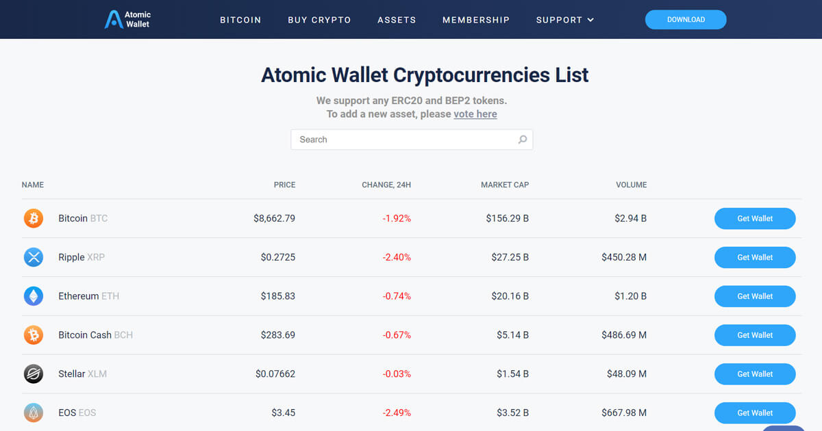 Atomic Wallet Screenshot
